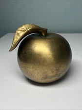 Vintage Brass Apple Mid Century Modern 4.5” X 4” X 4”