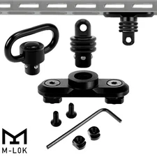M-LOK HD QD Sling Mount Swivel With Quick Detach Stud Attachment + Sling Swivels