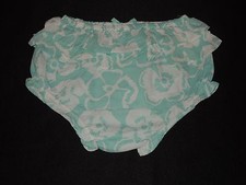 NWT Baby GAP GIRL White Green Floral Ruffle Diaper Cover Panty Sz 18-24M