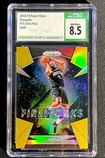 2018/19 CHRIS PAUL #15 PANINI GOLD FIREWORKS PRIZM SSP 06/10 CSG 8.5 NMMT+ G2746