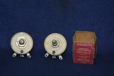 LOT OF 2 ANTIQUE OHMITE MFG CO. RHEOSTAT-POTENTIOMETERS 3350