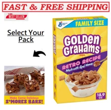 Golden Grahams Breakfast Cereal, Graham Cracker Taste,18.9 oz (Select Pack)