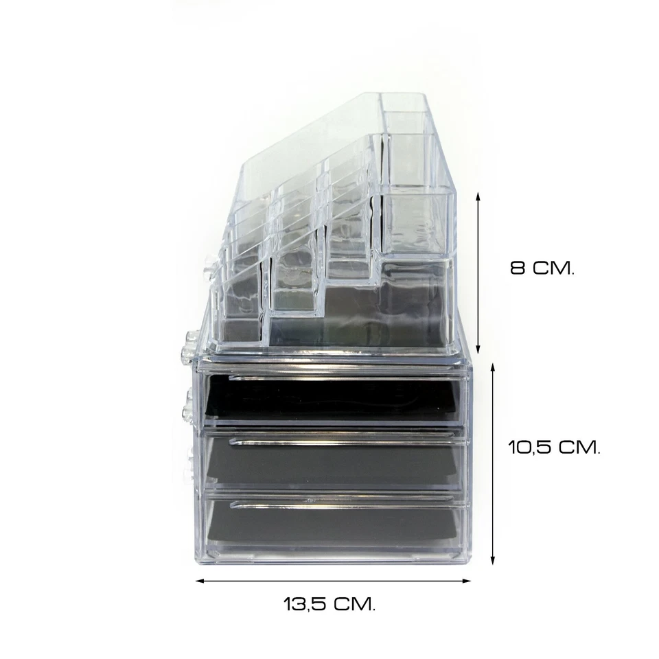 Organizer per Make Up, Box Porta Trucchi, Porta Gioie 22 Scomparti (6 cassetti) - Immagine 2 di 4