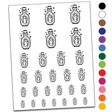 Heart in Bottle Temporary Tattoo Water Resistant Set