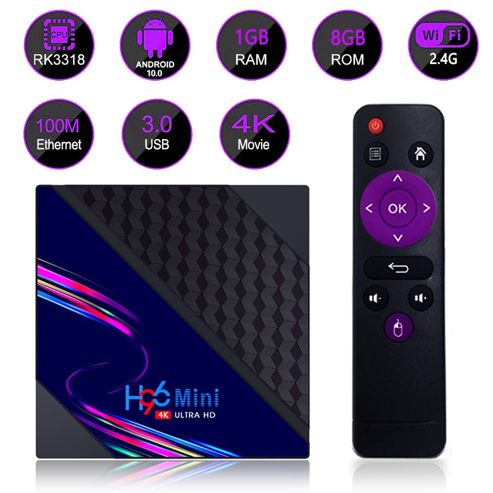 Smart Tv Box Mini Android 10.0/11.0 Quad Core 4K 2.4G Wifi 3D Media Streamer YU-image