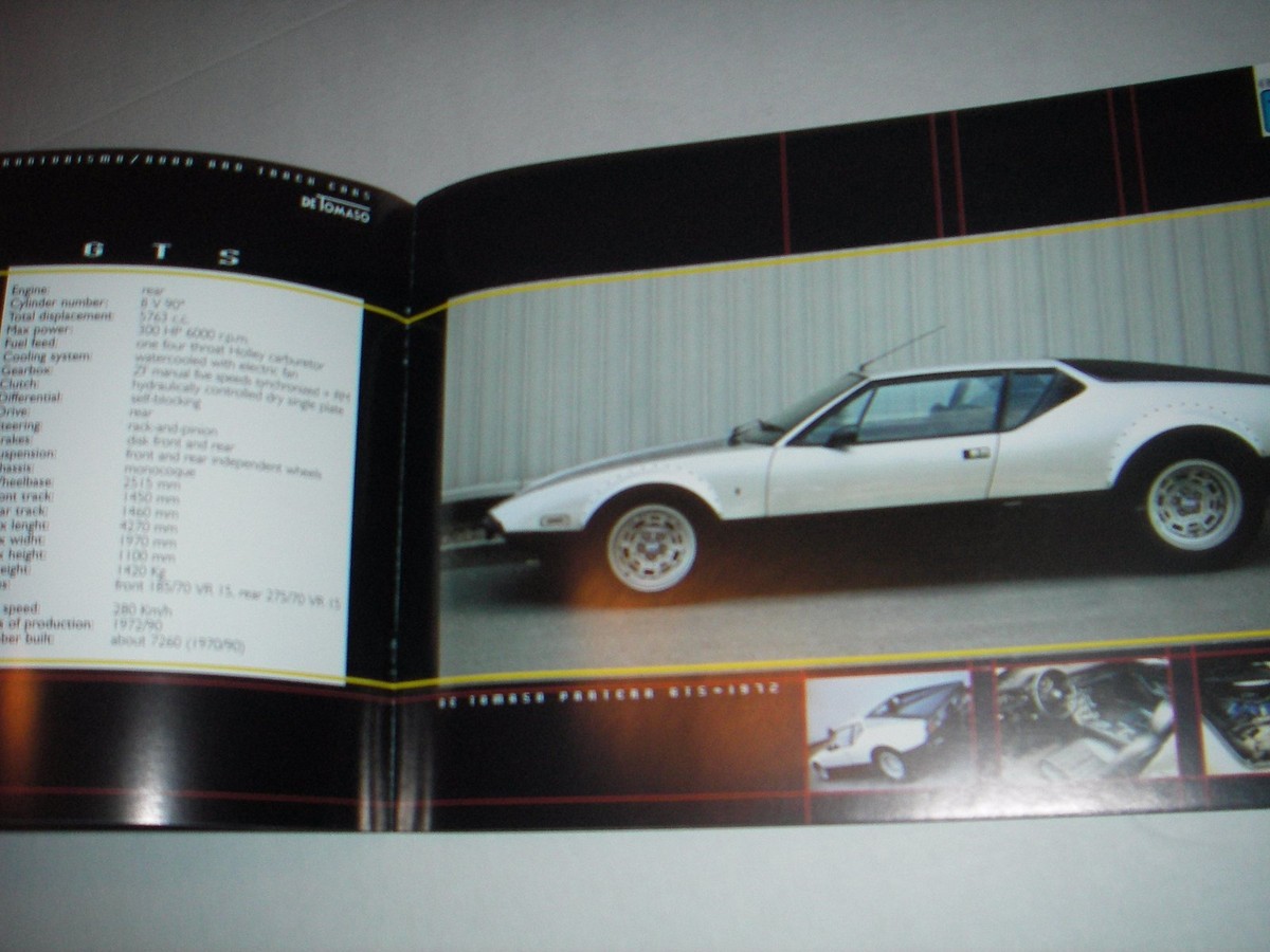 DE TOMASO ,40 years together.1959 -1999 MANGUSTA , PANTERA ( 20 X 