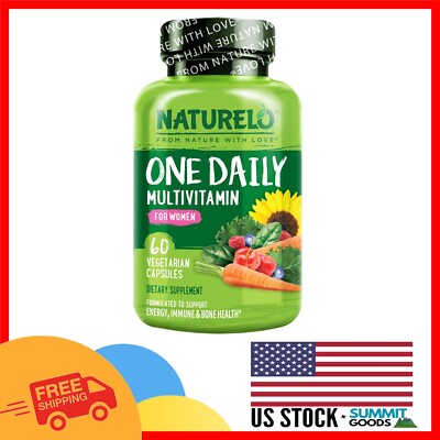 Non-GMO, Gluten-Free Women's Multivitamin - Daily Energy & Skin Support, 60 Caps