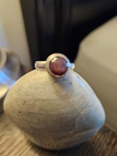 Star Ruby Sterling Silver Ring 8
