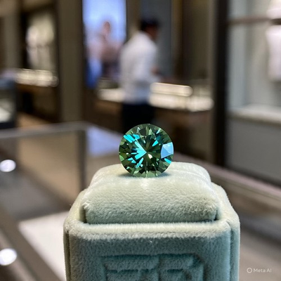 #ad 2 Ct Natural Green Diamond Round Cut 8.50mm VVS1 D Grade GDGL Certified Stone D5 $36.75