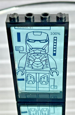 LEGO Mark VI 6 Marvel Iron Man Window Screen 100% ROBOT Charging Station Blue