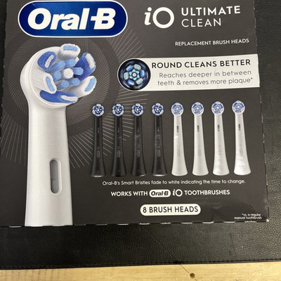 #ad Oral B iO Ultimate Clean Electric Toothbrush Replacement Brush Heads 8 Piece $27.00