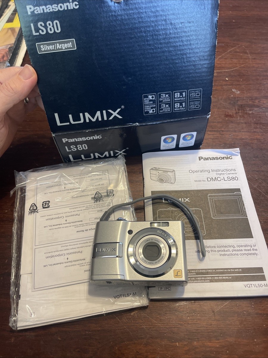 Panasonic DMC-LS80 コンパクトデジタルカメラ Panasonic Lumix DMC-LS80 8.1MP Digital Camera Silver Works for