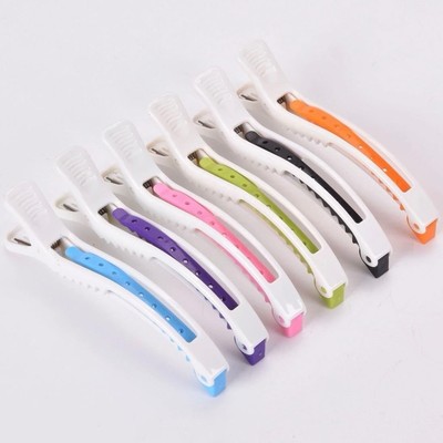 12pk Heat-Resistant Plastic Non-Slip Hair Clips for Hairdressing