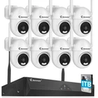 Wireless WiFi Camera Security System Audio 5MP 8X PTZ Camera Outdoor 10CH NVR