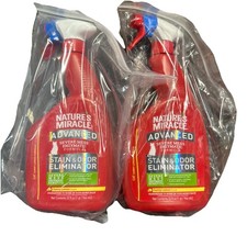 Nature's Miracle 2pk Advanced CAT Stain Odor Eliminator 32 Fl Oz Bottle NEW