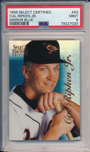 1996 Select Certified #53 Cal Ripken Jr. Mirror Blue PSA 9 - Picture 1 of 2