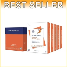 24 lb Premium Copy Paper 8.5x11, 2500 Sheets, ColorLok Tech, Bright White - USA