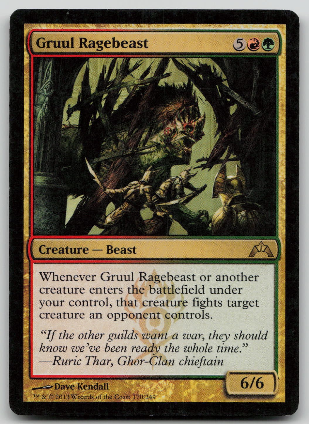 Gruul Ragebeast #170 (LP) Gatecrash GTC Magic MTG