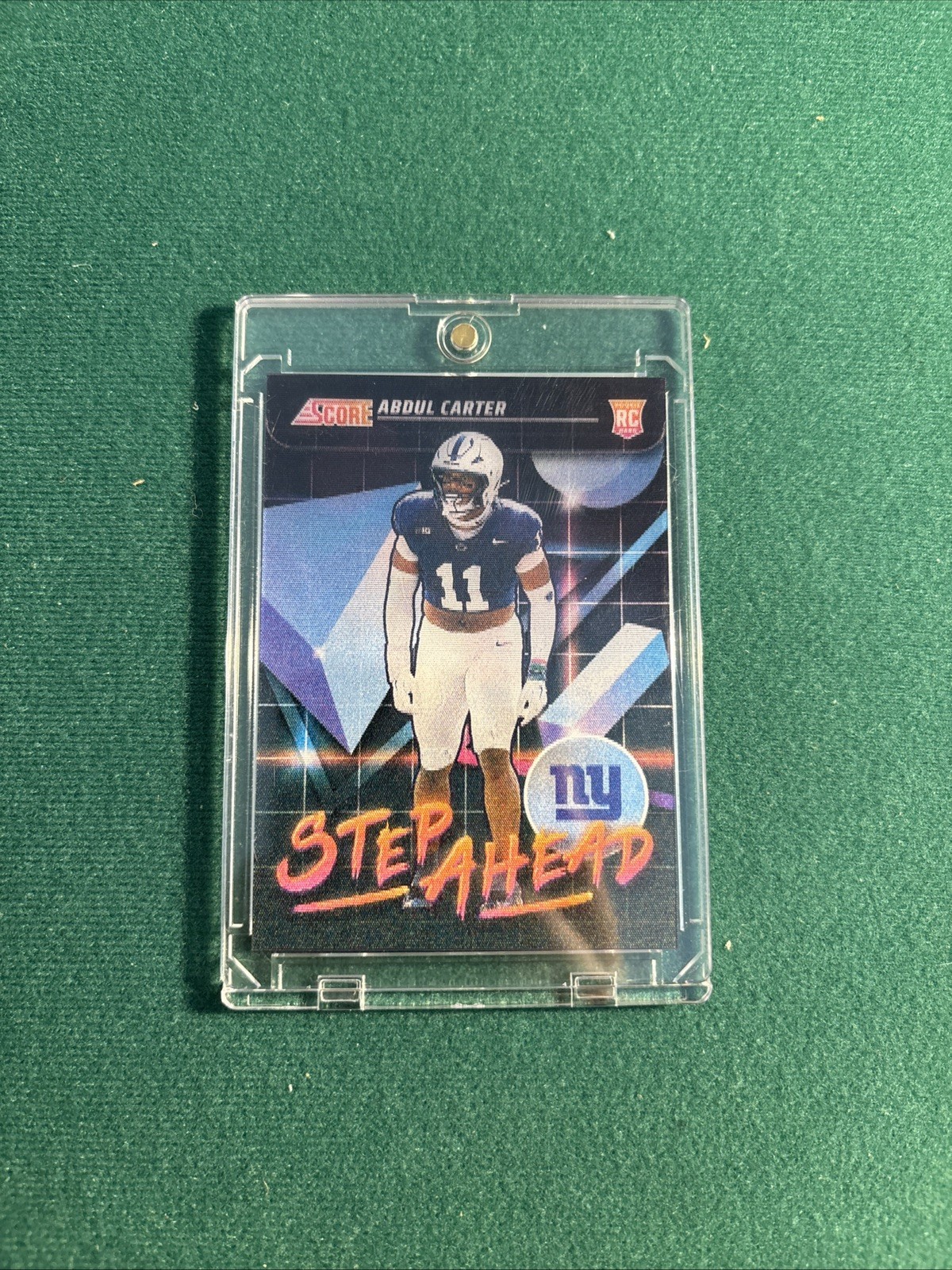 2025 Score Abdul Carter Step Ahead Case Hit Lenticular Giants RC