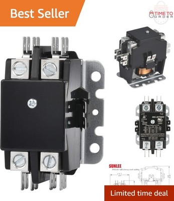 2 Pole 40 Amp Contact Switch 120V Coil HVAC Compressor Load  Listed