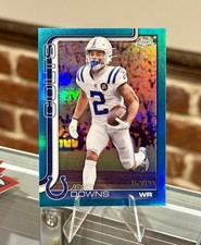 2025 Topps Chrome Football JOSH DOWNS #/199 AQUA REFRACTOR Colts 127