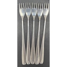 Oneida Korea Northland Stainless Post Road - Cocktail/Seafood Fork, Set of 5 Vtg