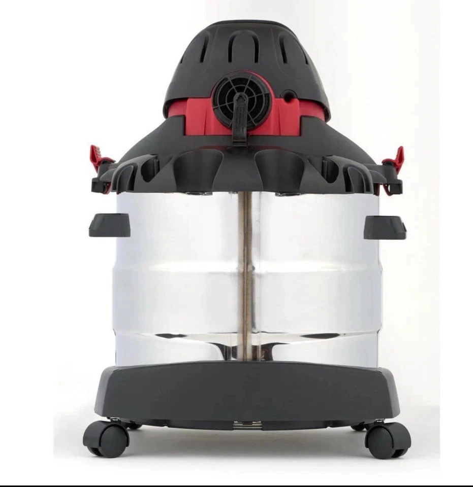 Aspiradora en húmedo/seco Shop Aspiradora 8 galones 6,0 pico Hp acero inoxidable Foto 3 de 4