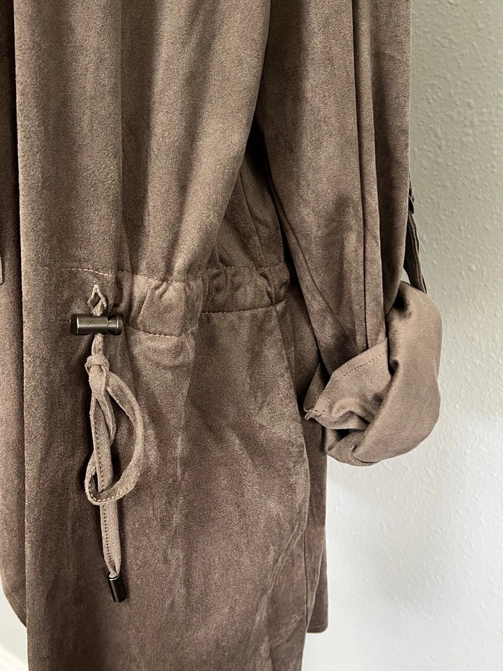 Chaqueta de gamuza sintética KUT From The Kloth para mujer talla XL cremallera completa suave fluida Foto 3 de 4