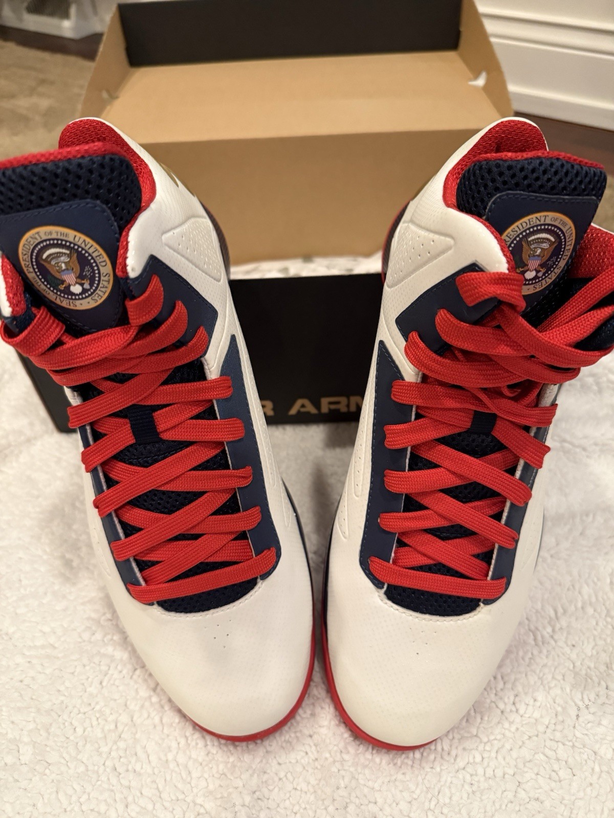 Under Armour TB Micro G Torch Presidential High Top Basketball Shoes image 5