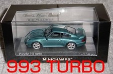 1/43 Porsche 911 993 Turbo Turquoise Metal 1995