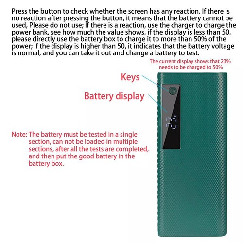 22.5W DIY PD Fast Battery Charger Case Power Bank Box Kit For 5PCS 21700 Battery - Photo 16 sur 24