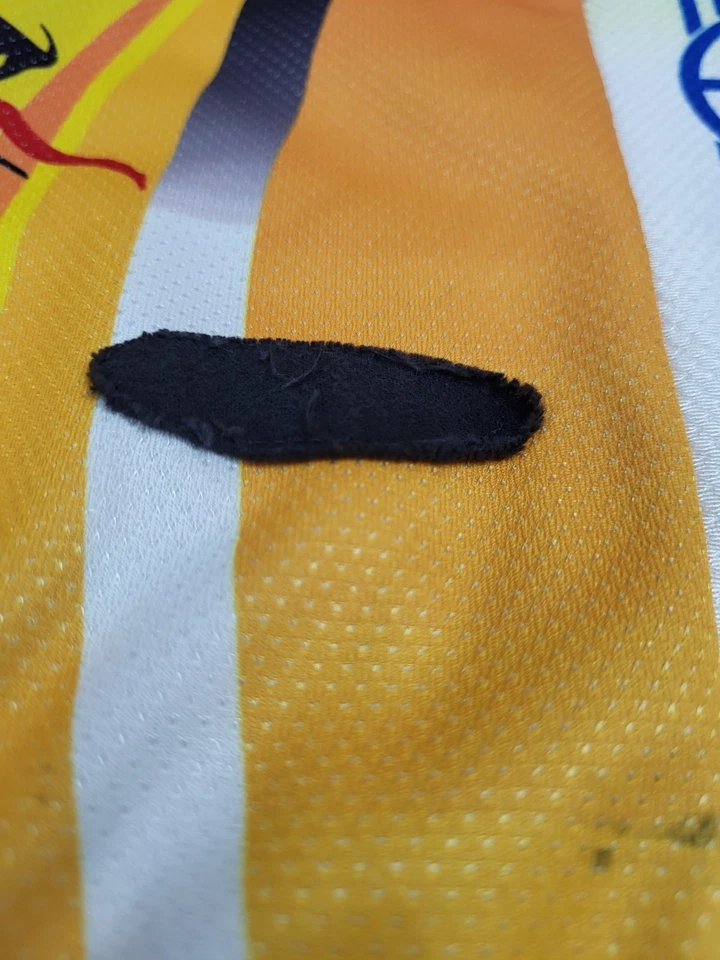 Chaqueta de Ciclismo Santini Para Hombre Mediana Amarilla Aviano Draghi Cremallera Completa Dragón de Fuego Foto 4 de 4