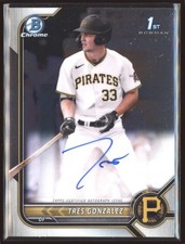 2022 Tres Gonzalez Bowman Chrome 1st Bowman Auto RC #CDA-TG (H3352)