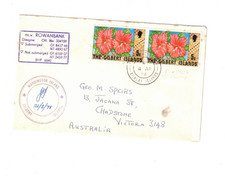 GILBERT ISLAND 1978 10c MV ROWANBANK Cover,cds WASHUNGTON ISLAND