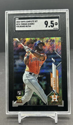 Yordan Alvarez 2020 Topps Retail Foilboard Rookie Card /264 #276 SGC 9.5 Astros