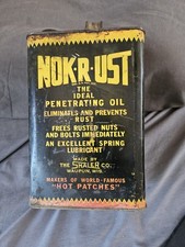 Vintage NOK R UST Oil Can Gas Oil Advertising Collectible Can Display  1 Gallon
