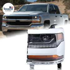 Chrome Hid/Xenon LED DRL Projector Headlight Assembly Compatible with 2016-2018