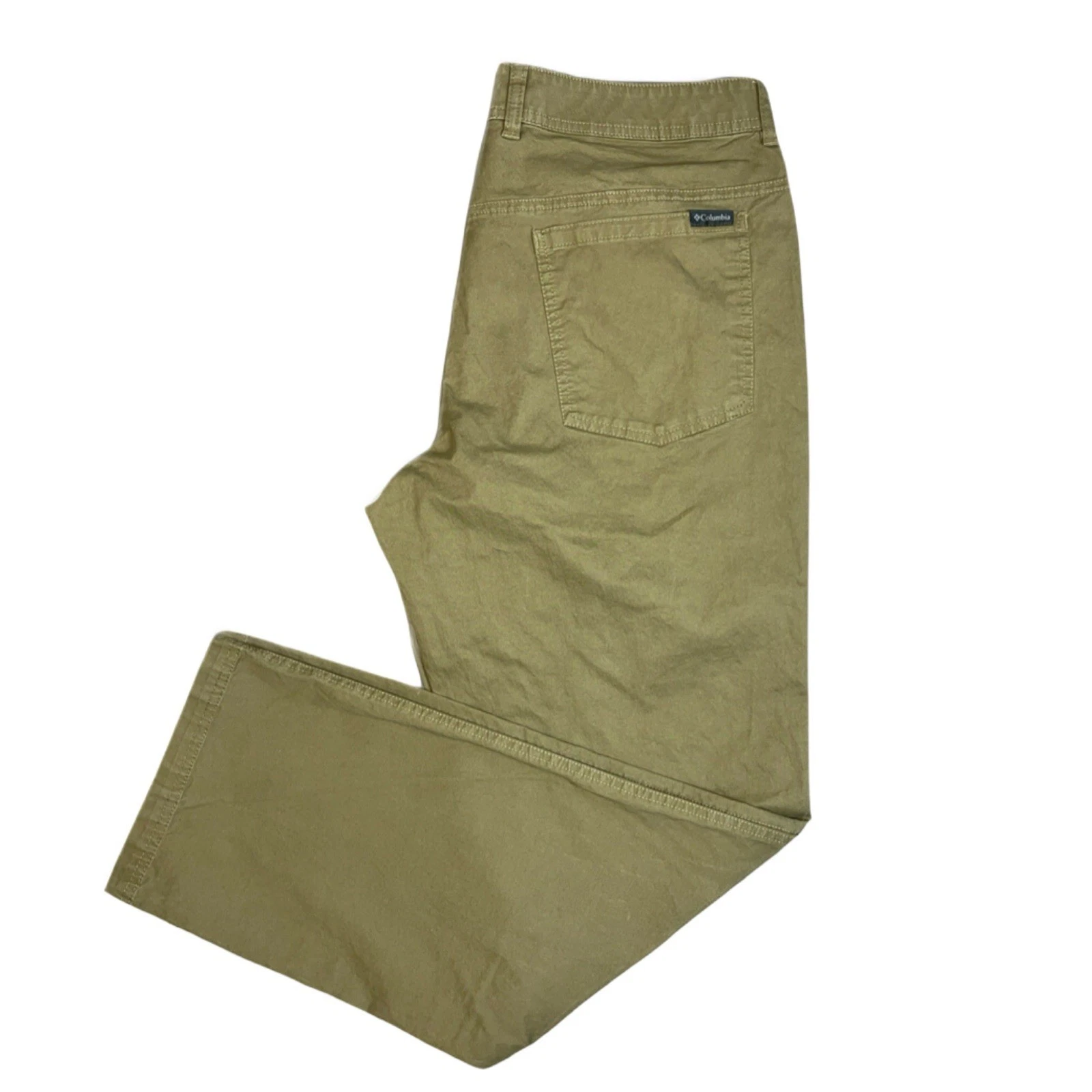 Columbia Mens Regular Fit Rapids River Outdoor Hiking Khaki Tan Pants 36x32