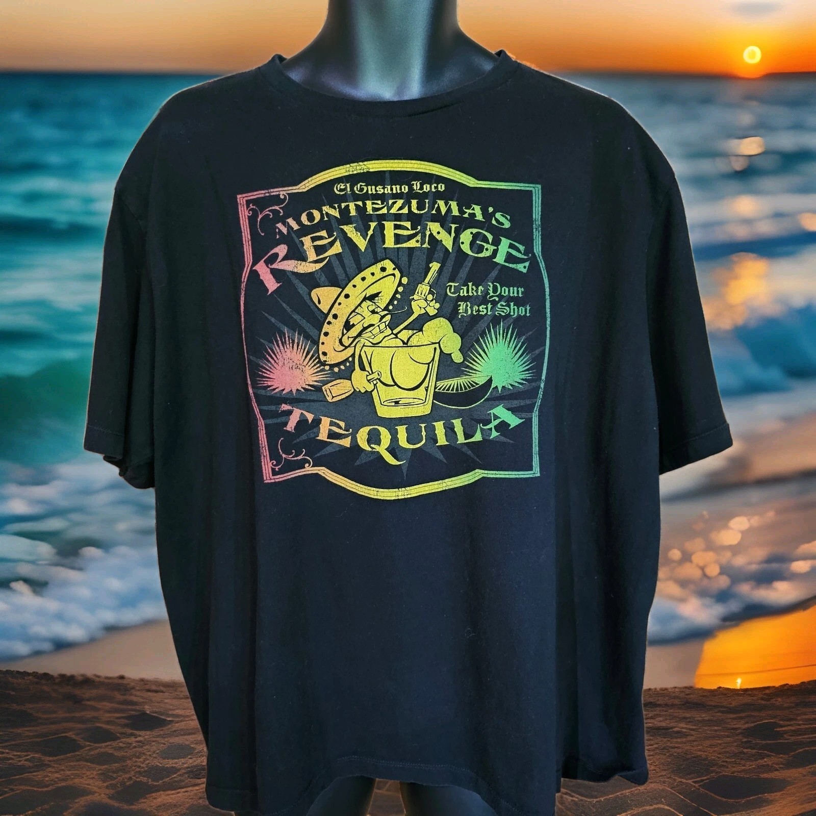 Montezuma's Revenge Tequila Mens 2XL Tshirt