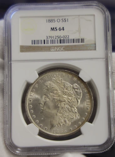 1885 O US Morgan Silver Dollar $1 NGC MS64