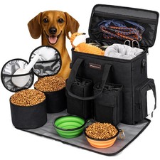 Dog Travel Bag, Airline Approved Pet Travel Bag with 2 Dog Treat Training Pou...