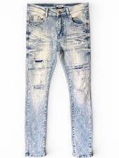 Rock Salt Boys Distressed Skinny Jeans Size 14 Acid Wash EUC