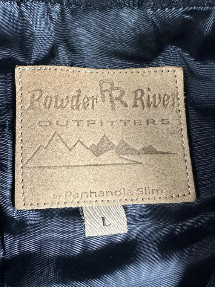 Powder River Outfitters Vest Mens Large Gray Wool Blend Western Lined Snap Front - Image 4 of 4