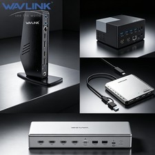 WAVLINK Laptop Displaylink Docking Stations USB C Monitor Dual HDMI Dual DP Dock