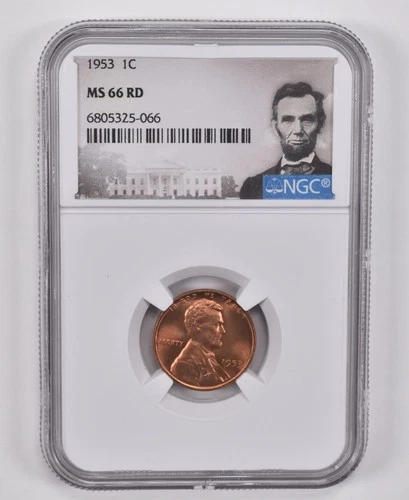 MS66 RD 1953 Lincoln Wheat Cent NGC Special Label *7926