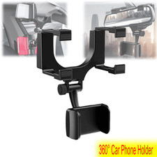 360  Rotatable Car Phone Holder Rearview Rear View Mirror Mount Stand Universal