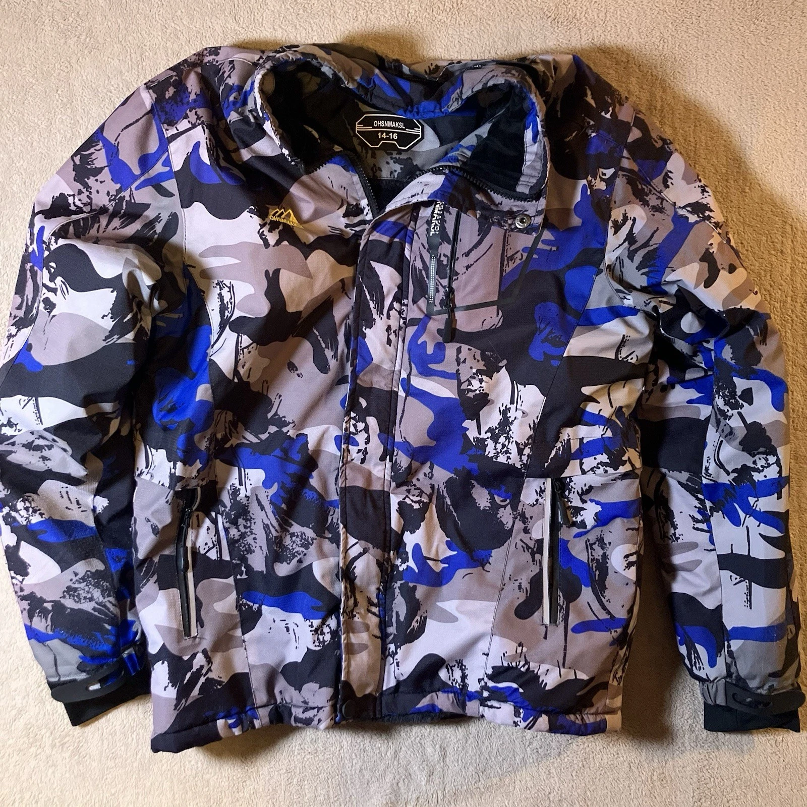 OHSNMAKSL Waterproof Ski Jacket Warm Winter Coat Fleece Snowboard Boys 14-16
Opens in a new window o