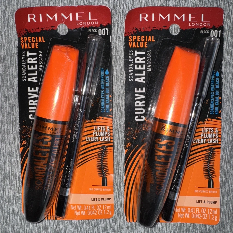 Rimmel Curve Alert Special Value Black  Mascara & Eyeliner Waterproof- 2 Pack - Image 4 of 4