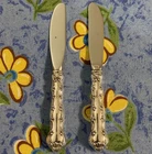 VTG Gorham Strasbourg Sterling Modern Hollow Handle Butter Spreaders, Set of 2