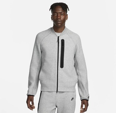 Nike Sportswear Tech Fleece Bomber Jacket Mens Medium M Gray FB8008-063 NWT